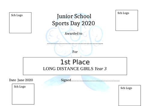 Sports Day Certificates
