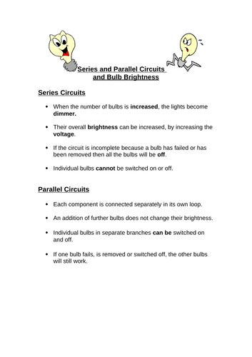 Series and Parallel circuits | Teaching Resources