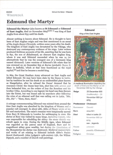 Edmund the Martyr - Wikipedia