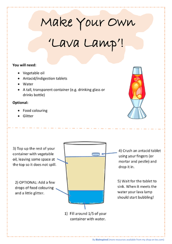 lava lamp science experiment pdf