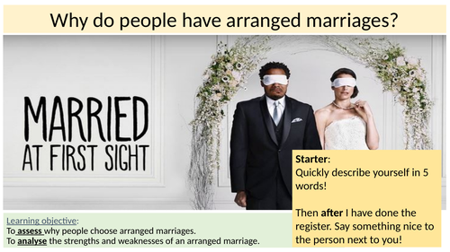 Why Do People Have Arranged Marriages Teaching Resources