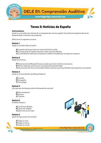 Tarea 3 - DELE B1 Comprensión Auditiva 2