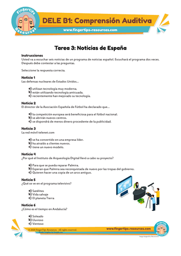 Tarea 3 - DELE B1 Comprensión Auditiva 3