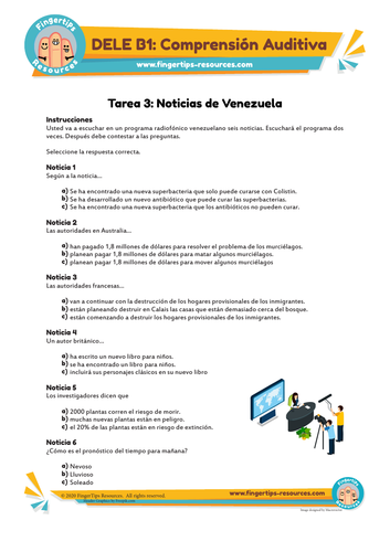 Tarea 3 - DELE B1 Comprensión Auditiva 4