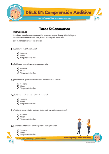 Tarea 5 - DELE B1 Comprensión Auditiva 2