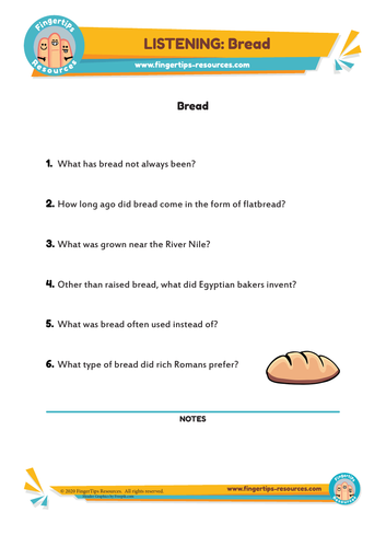 Bread - ESL Listening Activity