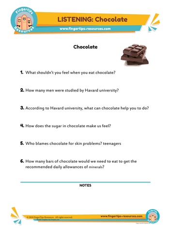 Chocolate - ESL Listening Activity