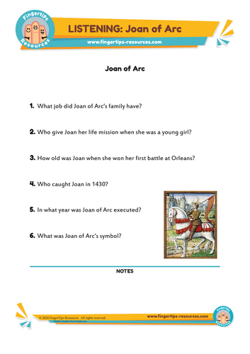 Joan of Arc - ESL Listening Activity