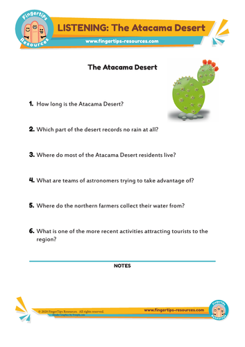 The Atacama Desert - ESL Listening Activity