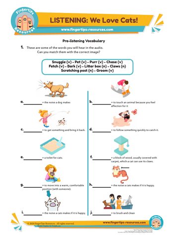 We Love Cats! - ESL Listening Activity