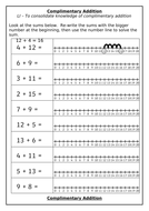 Complimentary Addition (Switching numbers around) using jump strategy ...