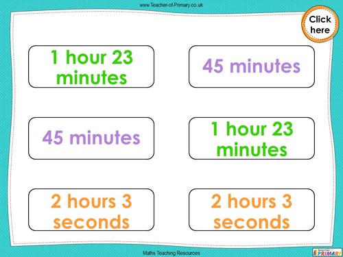 Comparing and Ordering Time - Year 2 | Teaching Resources