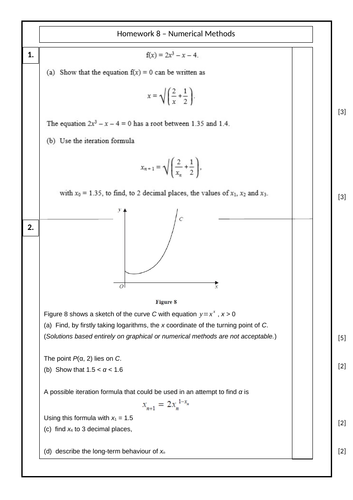 Numerical Methods Exam Questions | Teaching Resources