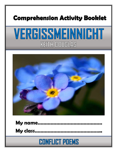Vergissmeinnicht Comprehension Activities Booklet!