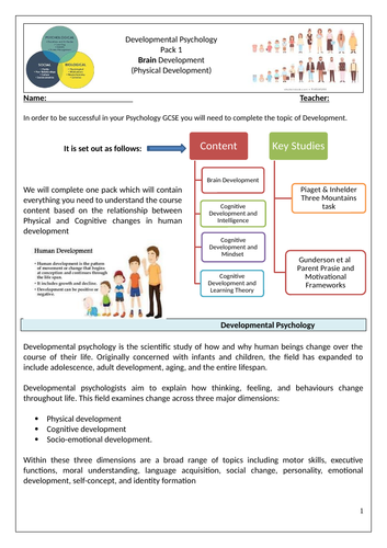 child development coursework gcse