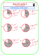 Area of Sectors | Teaching Resources