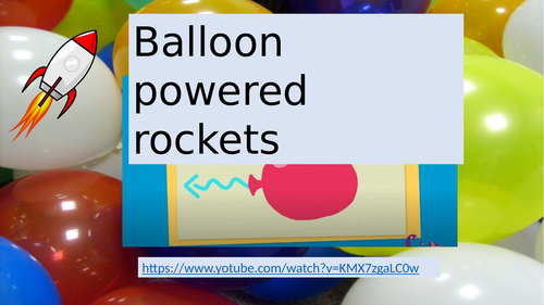 Balloon sales powered rocket