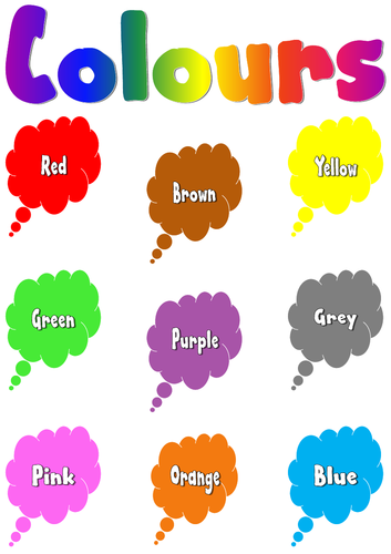 A4 posters Colours | Teaching Resources