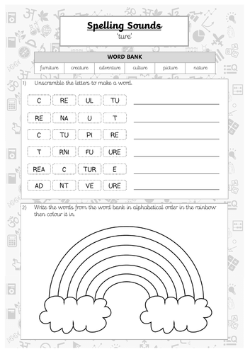 Spelling Revision - ture