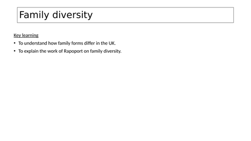 Family diversity Sociology