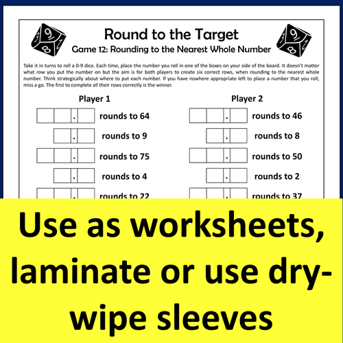 Rounding Games | Teaching Resources