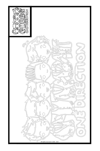 one direction coloring pages to print out