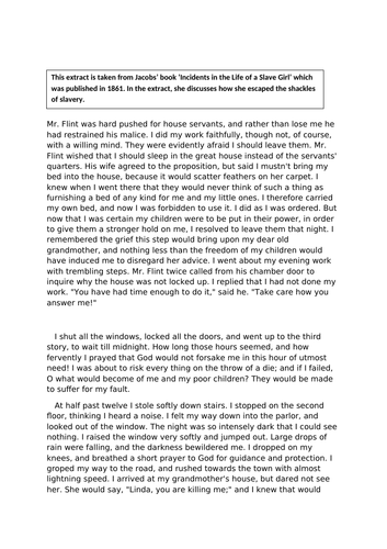 Literatures of Slavery and its Impact - Extracts | Teaching Resources