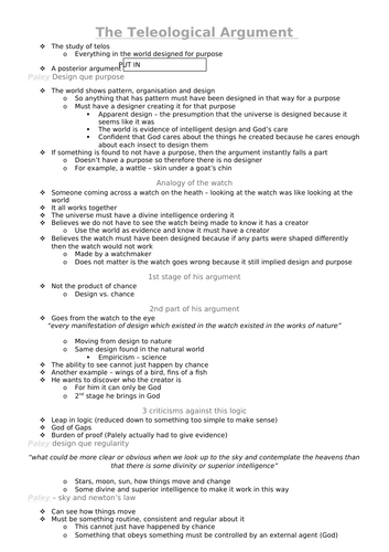 Arguments based on observation full revision notes - Philosophy - OCR