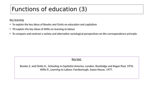 Sociology of Education- Functions of education