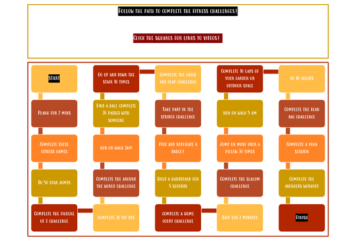 PE remote learning challenge - Follow the path