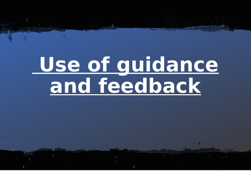 AQA A level PE - Guidance and Feedback