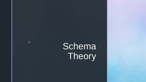 AQA A Level PE - Schema Theory