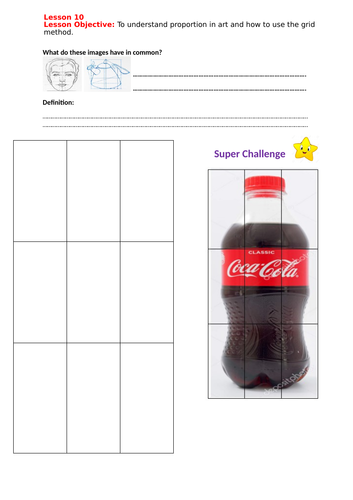 Grid method- proportion Art | Teaching Resources
