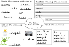 Phonics worksheet- a - alternative pronunciation ...