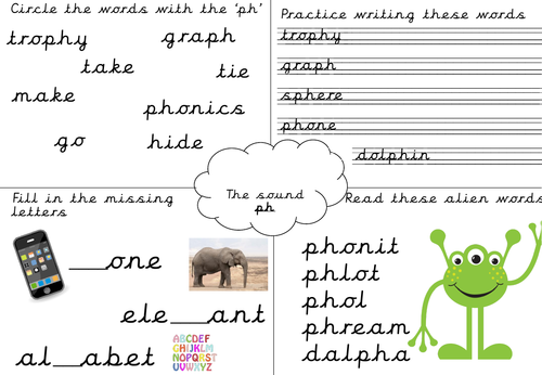 Phonics worksheet- ph