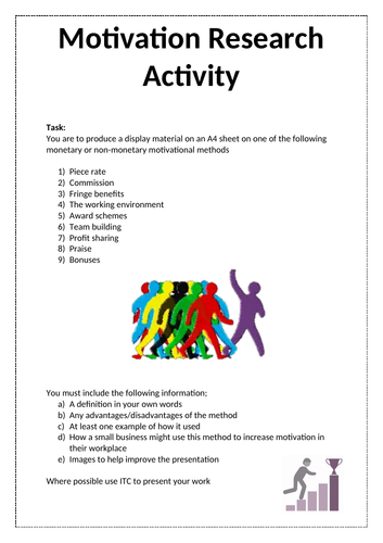 motivational activities for research