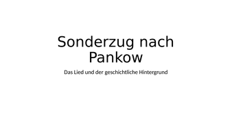 Sonderzug nach Pankow | Teaching Resources