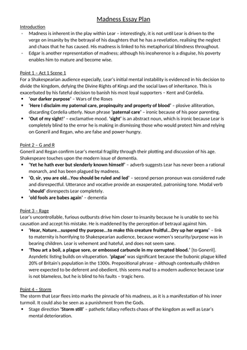 King lear essay plans image