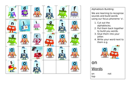 Alphablock Word Building Tasks | Teaching Resources