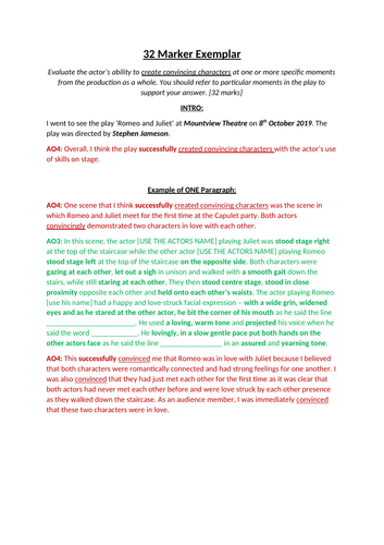 Aqa Gcse Drama Theatre Review Teaching Resources