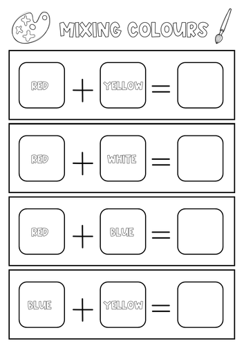 Mixing Colours  Teaching Resources