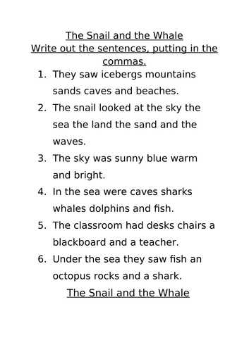 The Snail and the Whale Literacy Pack | Teaching Resources