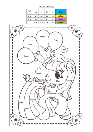 Phonics Phase 5 Colouring Revision (x5) | Teaching Resources