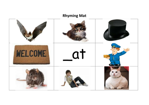 3 Rhyming Picture Mats and 9 Rhyming Grids (12 Rhyming Activities ...