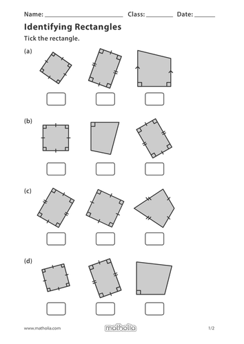 Identifying Rectangles | Teaching Resources