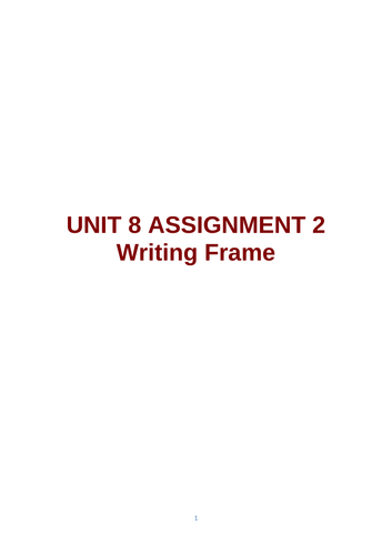 btec business level 3 unit 8 assignment 3