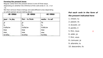 Tense Revision (present, Perfect & Imperfect) Ks4 