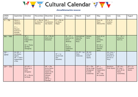 Cultural Calendar - Spanish | Teaching Resources