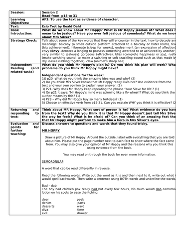 Guided Reading Esio Trot | Teaching Resources