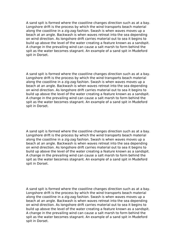 National 5 Coasts: sandspit and sandbar | Teaching Resources